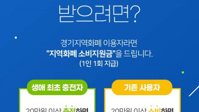 [경기도] 경기지역화폐 2차 소비지원금 지급 안내
